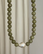 matcha latte necklace